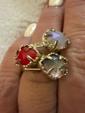 Kendra Scott Stacking Ring Set Gold Metal Setting